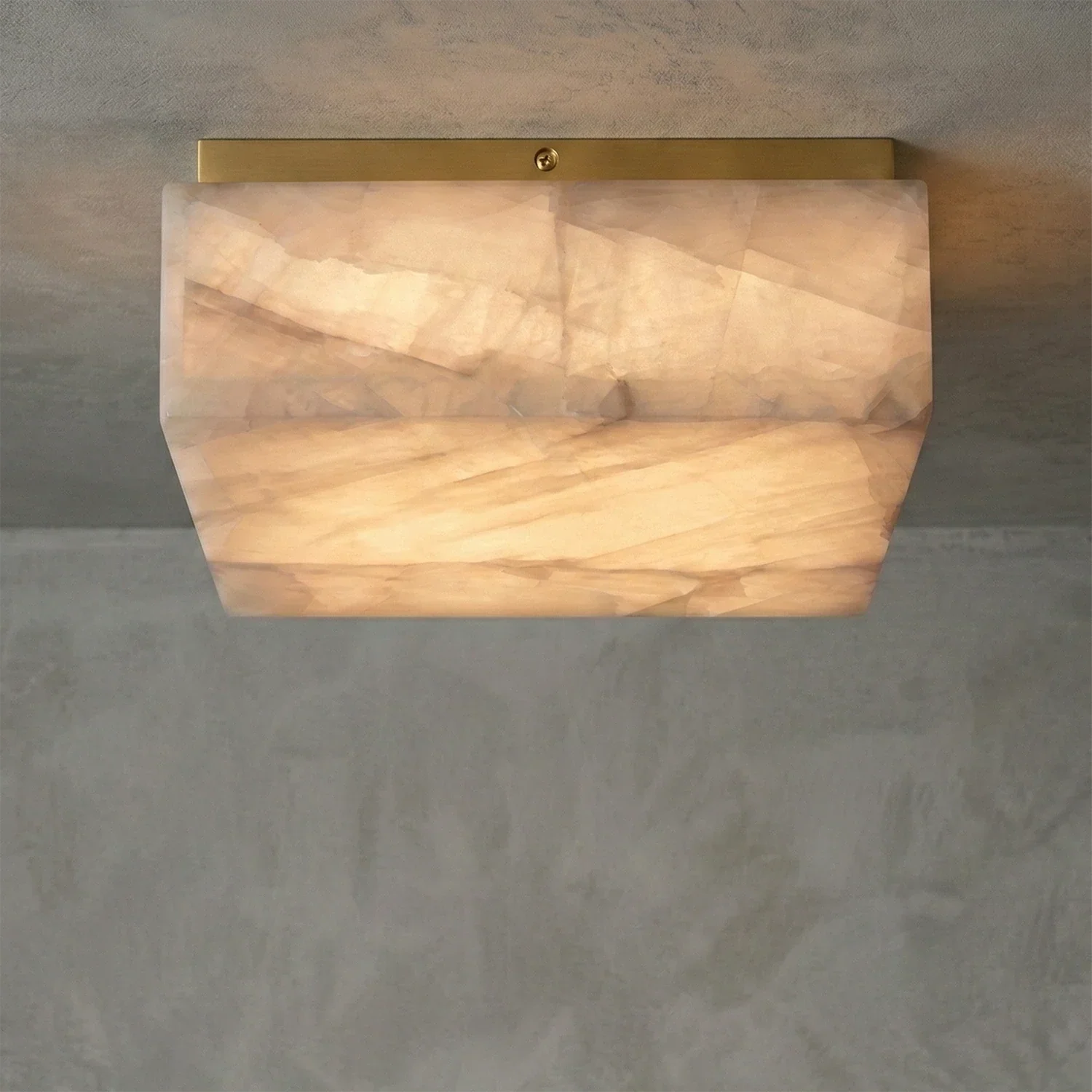 Alabaster Riviera Square Ceiling  Lamp | wildoxy