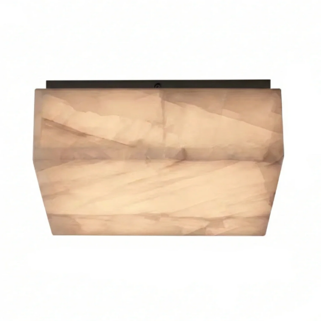 Alabaster Riviera Square Ceiling  Lamp | wildoxy