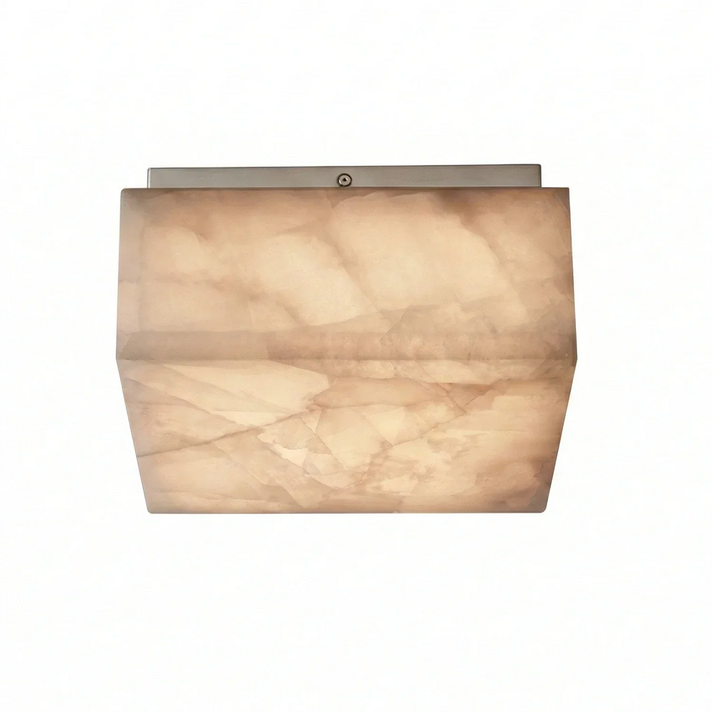 Alabaster Riviera Square Ceiling  Lamp | wildoxy