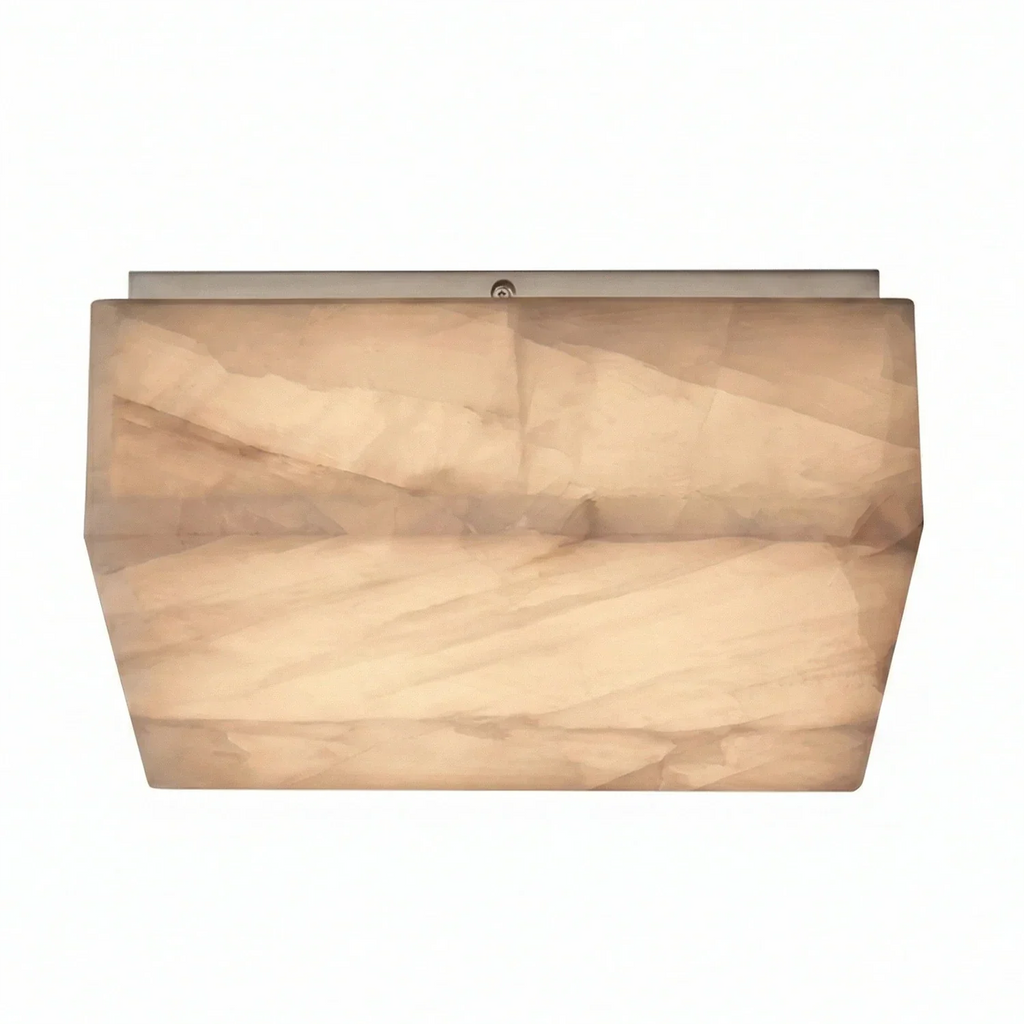 Alabaster Riviera Square Ceiling  Lamp | wildoxy