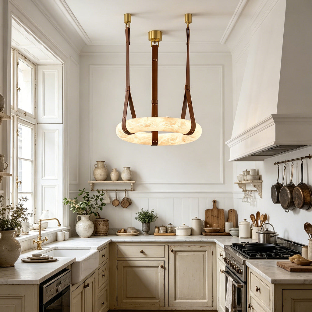Alabaster round Pendant Light | wildoxy