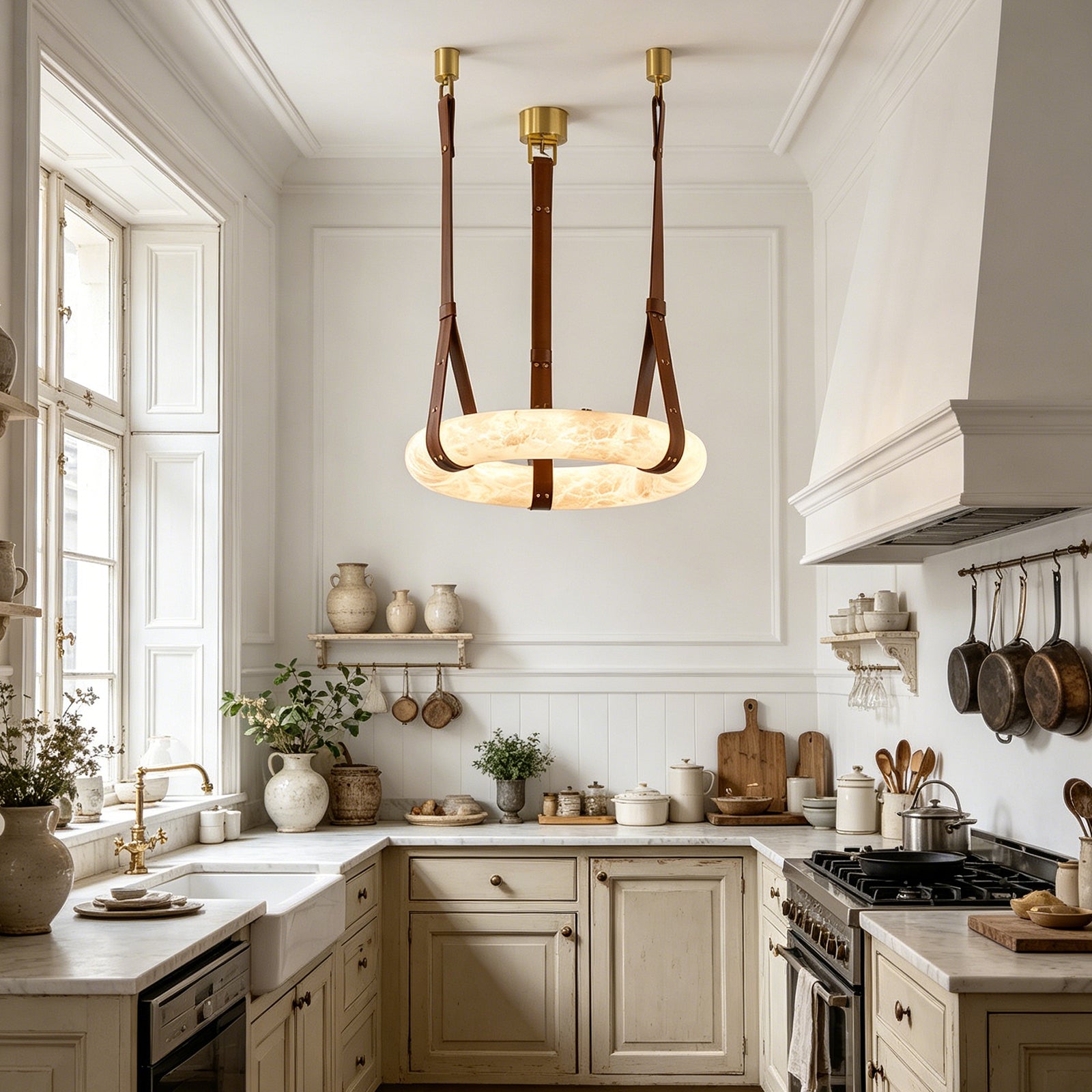 Alabaster round Pendant Light | wildoxy