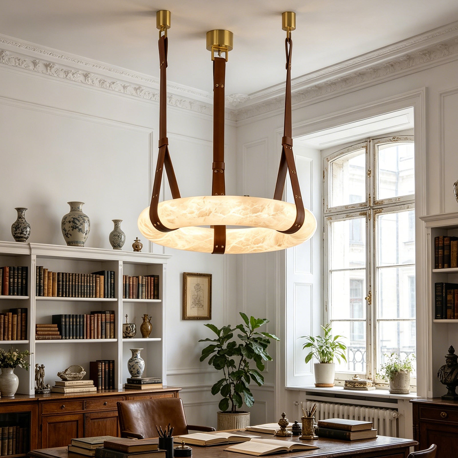 Alabaster round Pendant Light | wildoxy