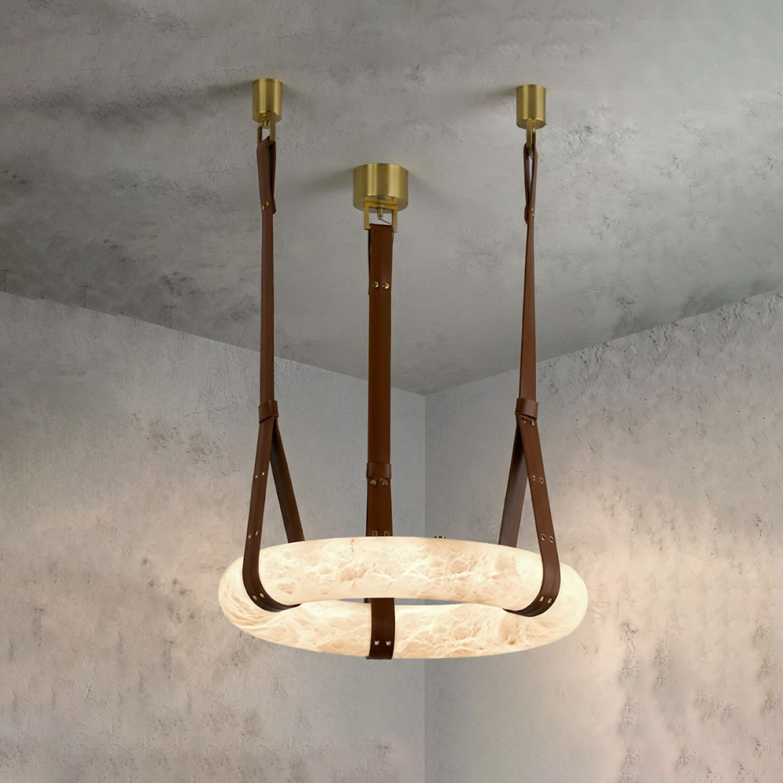 Alabaster round Pendant Light | wildoxy