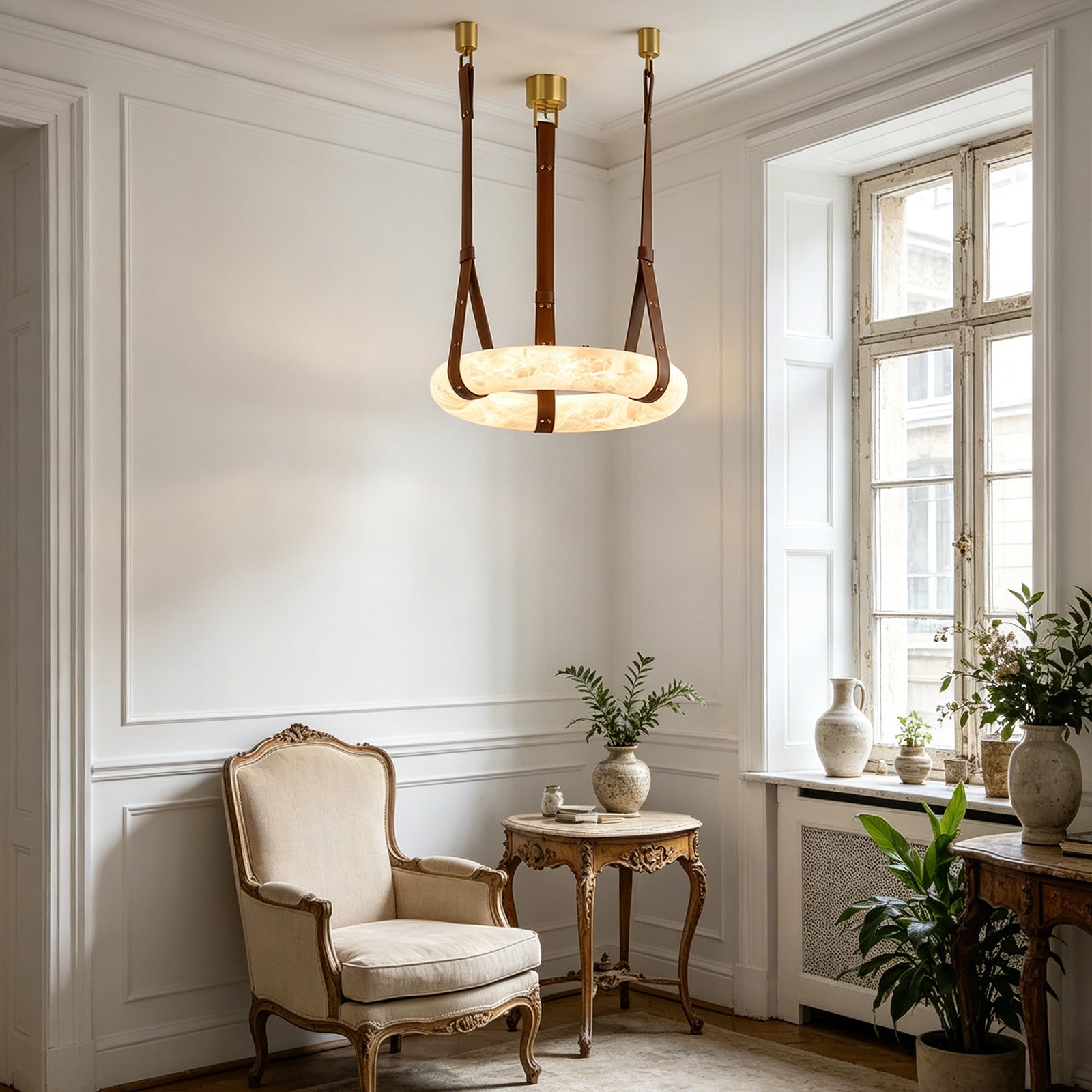 Alabaster round Pendant Light | wildoxy