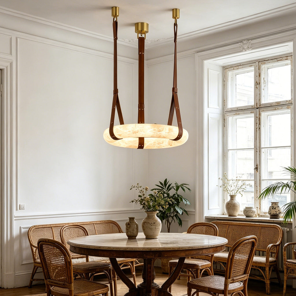 Alabaster round Pendant Light | wildoxy