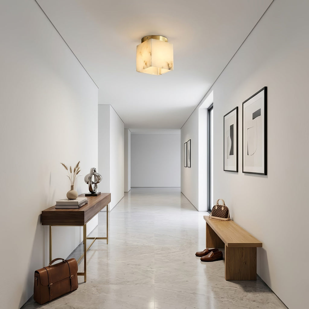 Alabaster Square Ceiling Light | wildoxy