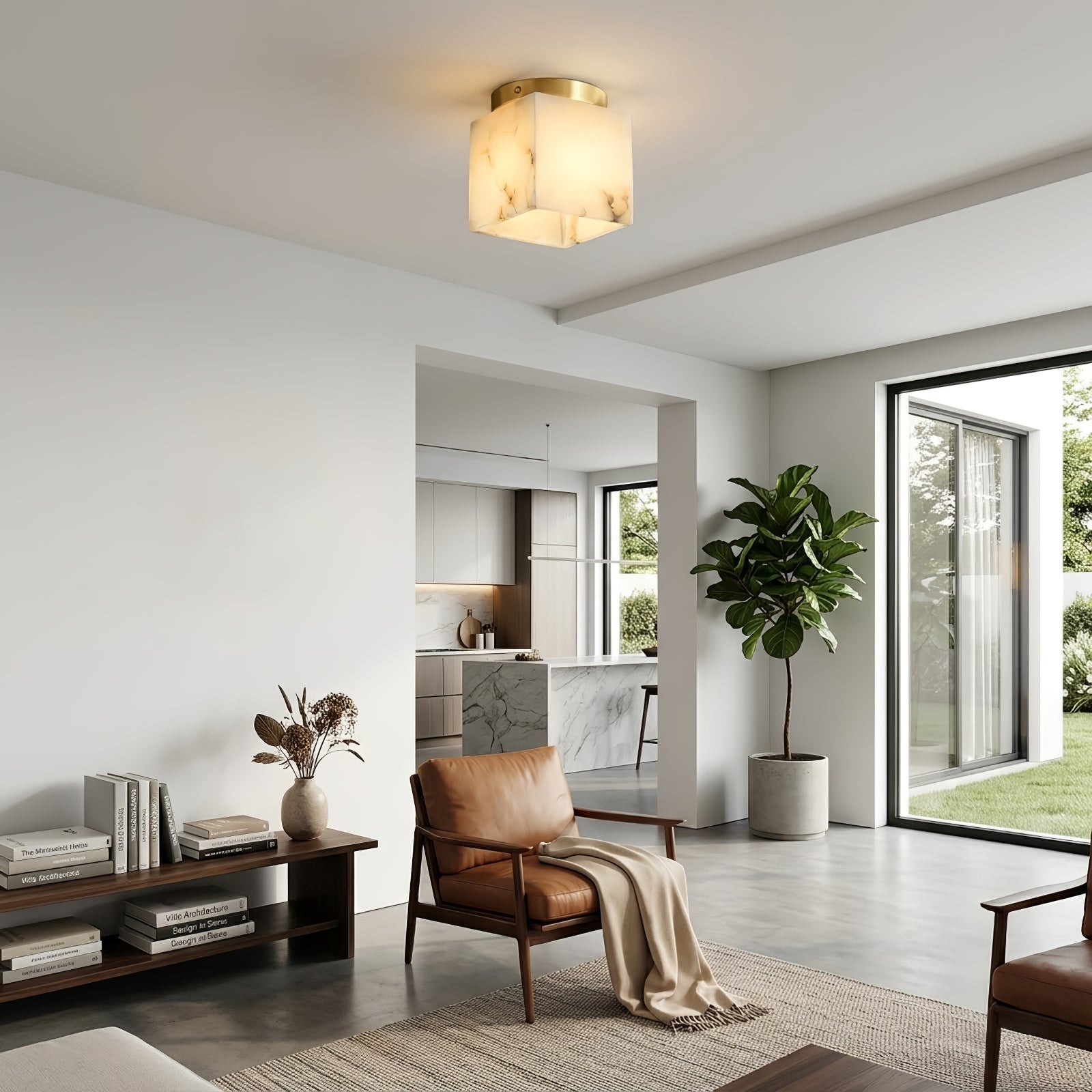 Alabaster Square Ceiling Light | wildoxy