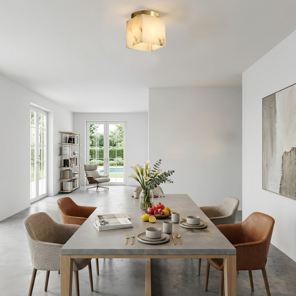 Alabaster Square Ceiling Light | wildoxy
