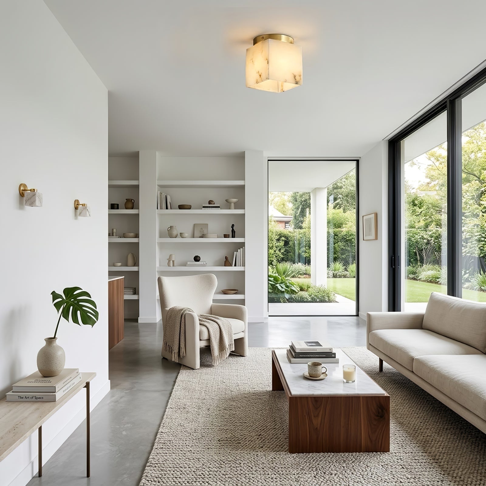 Alabaster Square Ceiling Light | wildoxy