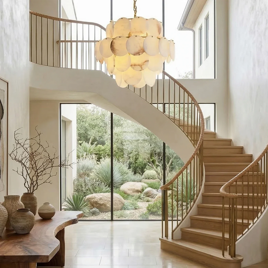 Alabaster Tiered Round Chandelier | wildoxy