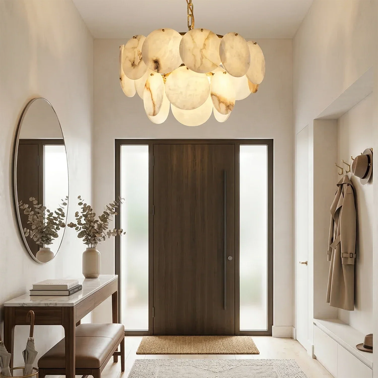 Alabaster Tiered Round Chandelier | wildoxy