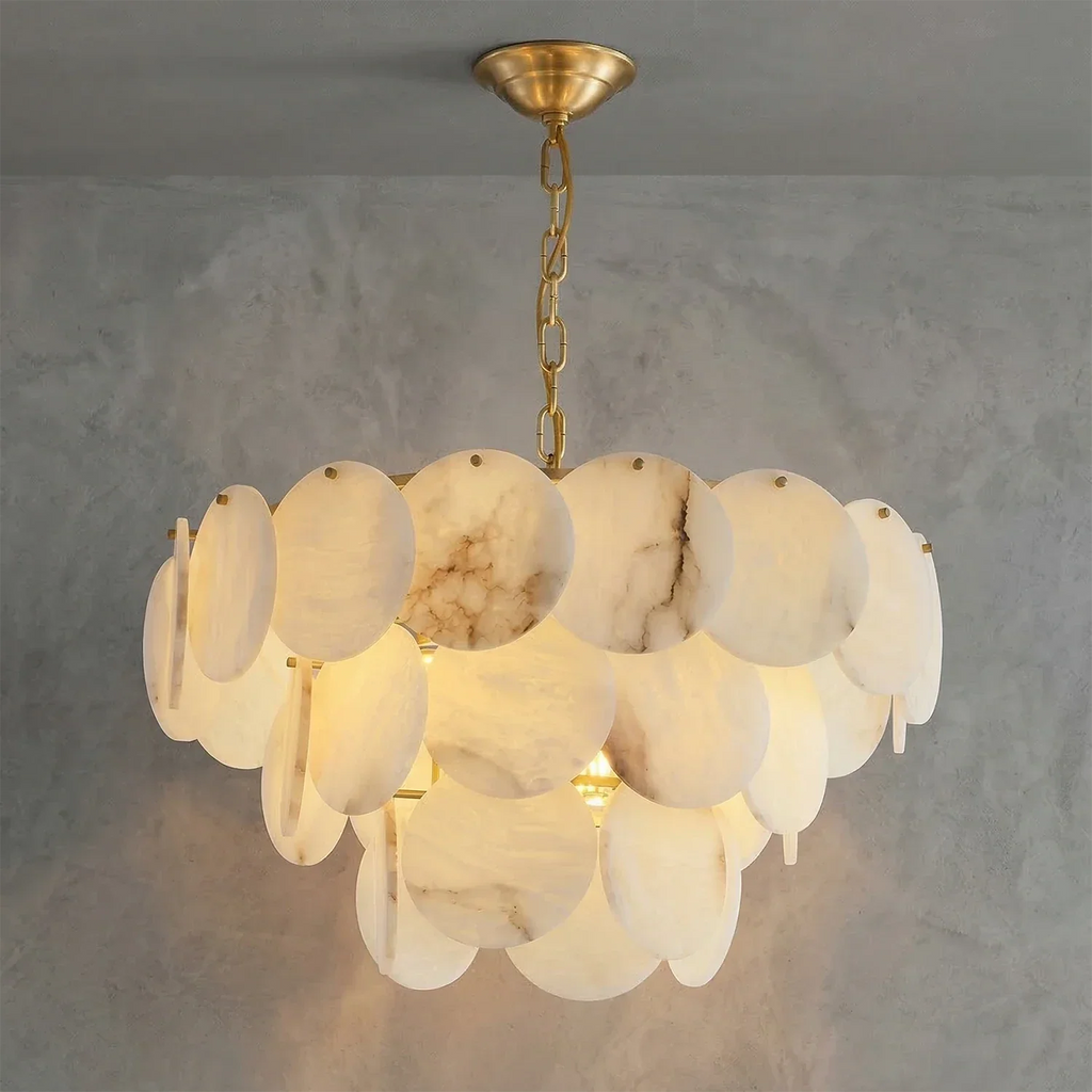 Alabaster Tiered Round Chandelier | wildoxy