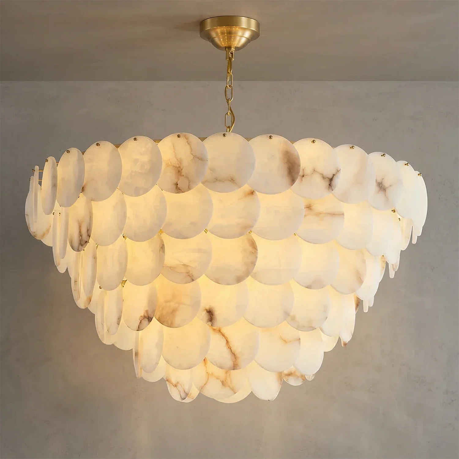 Alabaster Tiered Round Chandelier | wildoxy
