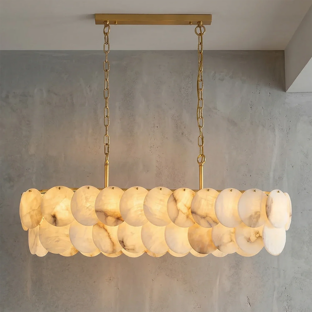 Alabaster Tiered Round Chandelier | wildoxy
