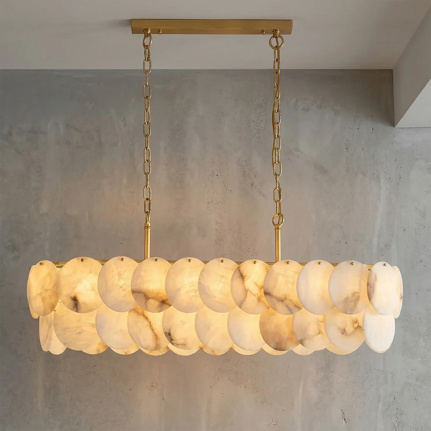 Alabaster Tiered Round Chandelier | wildoxy