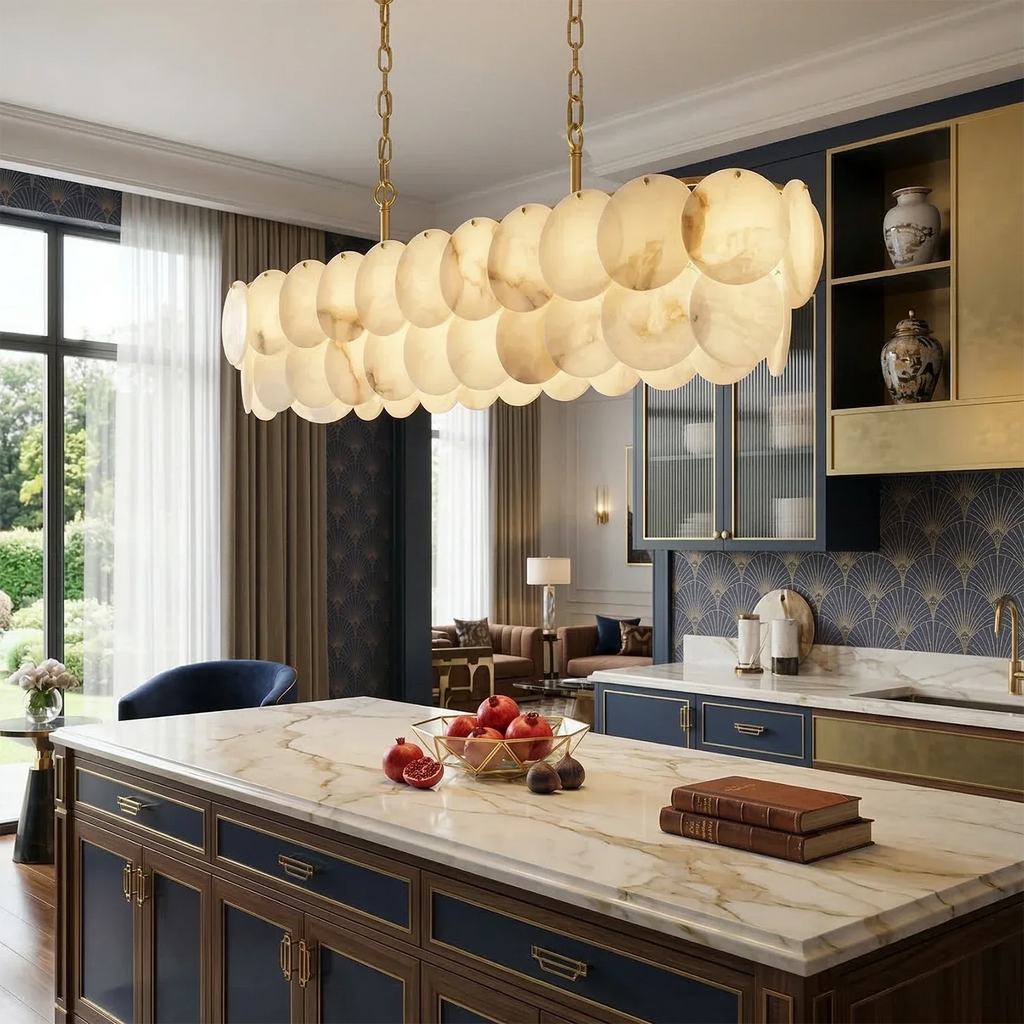 Alabaster Tiered Round Chandelier | wildoxy