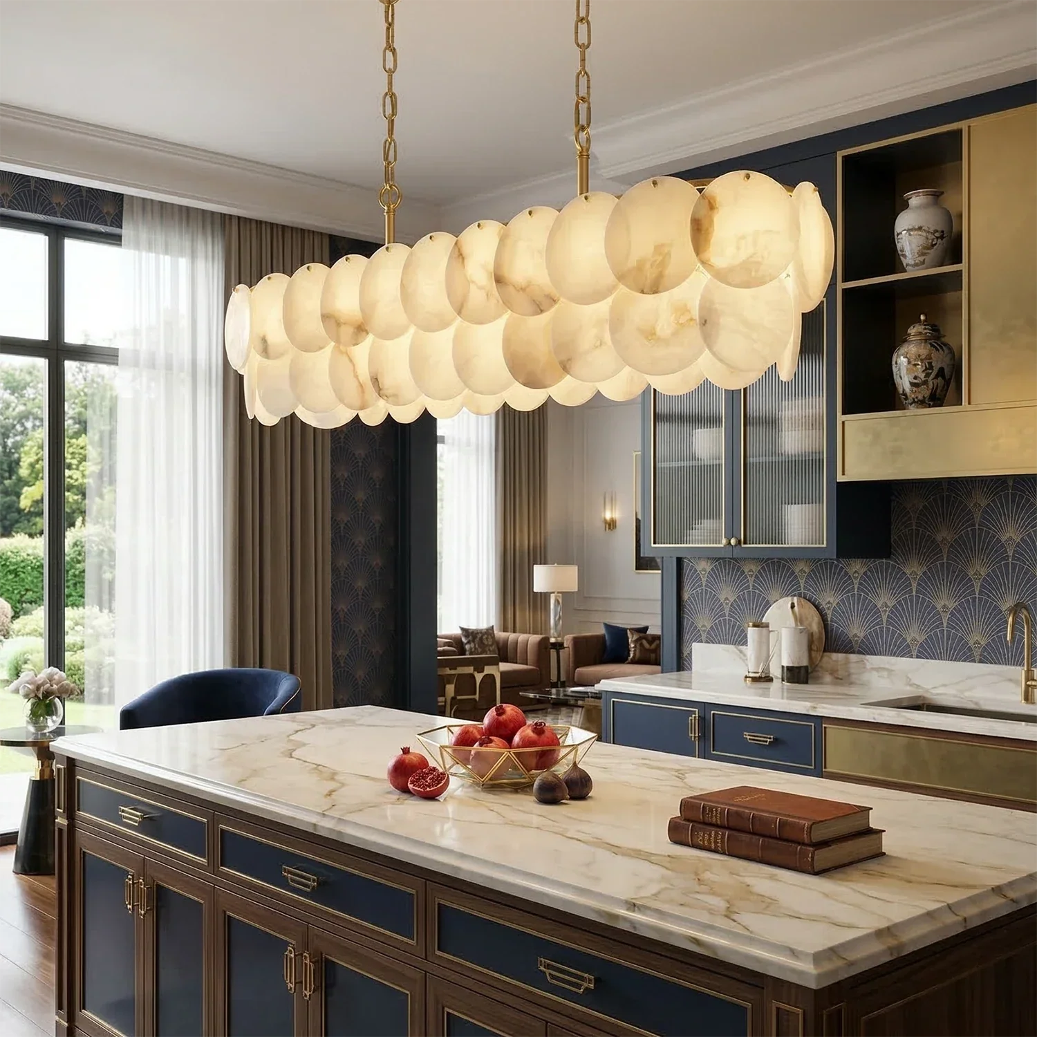 Alabaster Tiered Round Chandelier | wildoxy