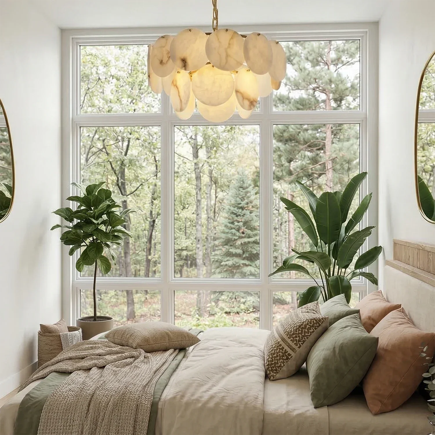 Alabaster Tiered Round Chandelier | wildoxy
