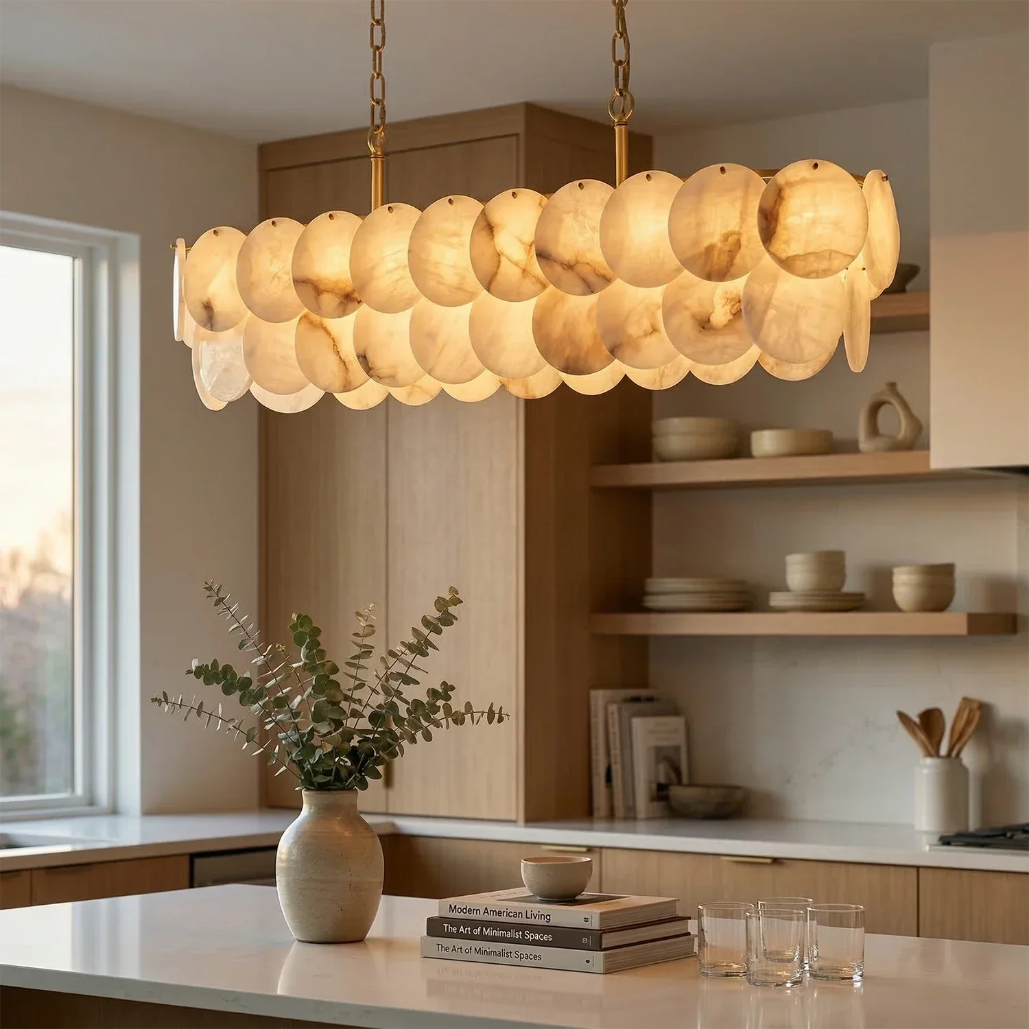 Alabaster Tiered Round Chandelier | wildoxy