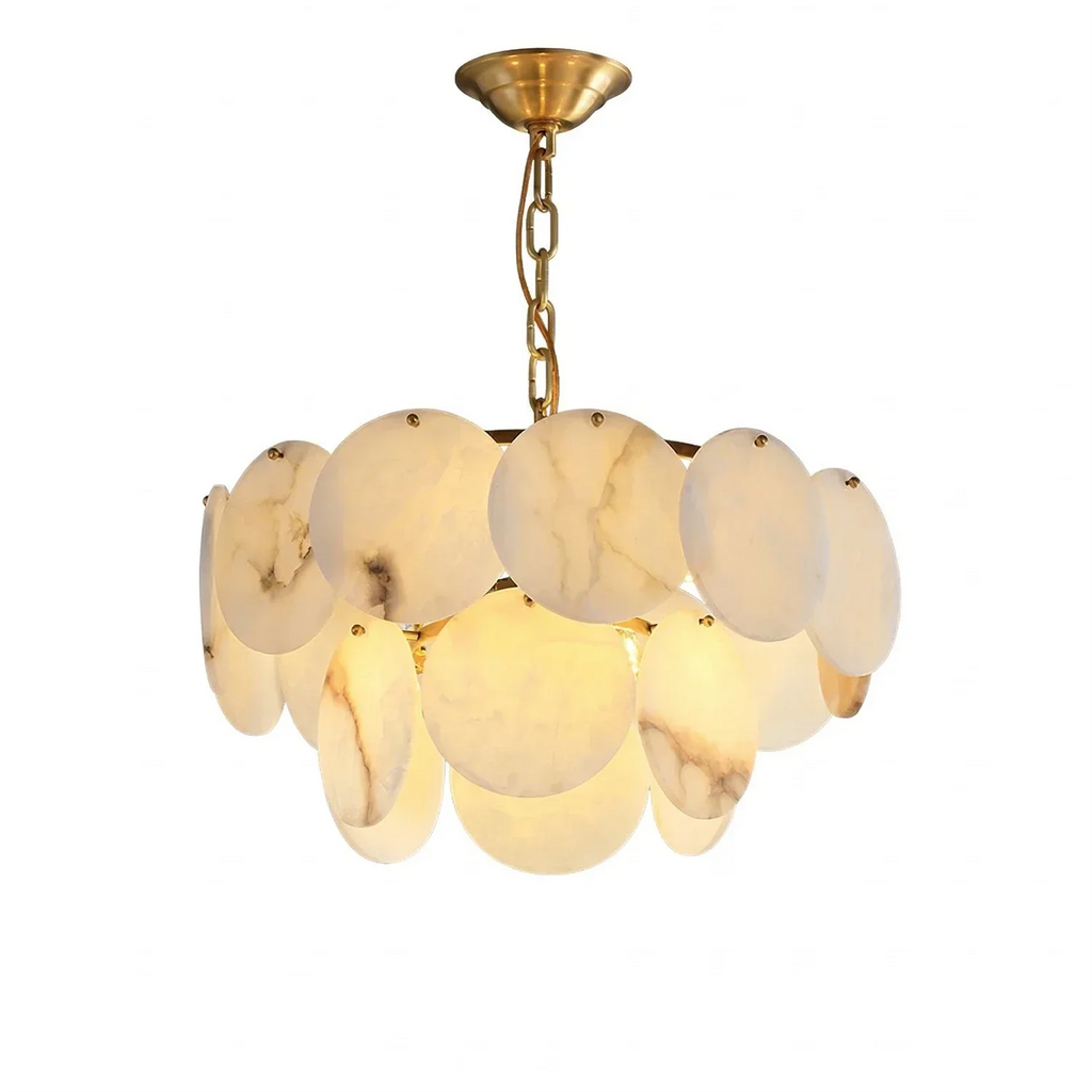 Alabaster Tiered Round Chandelier | wildoxy