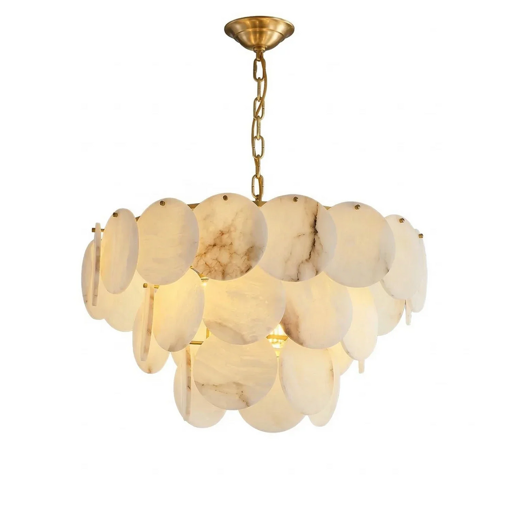Alabaster Tiered Round Chandelier | wildoxy