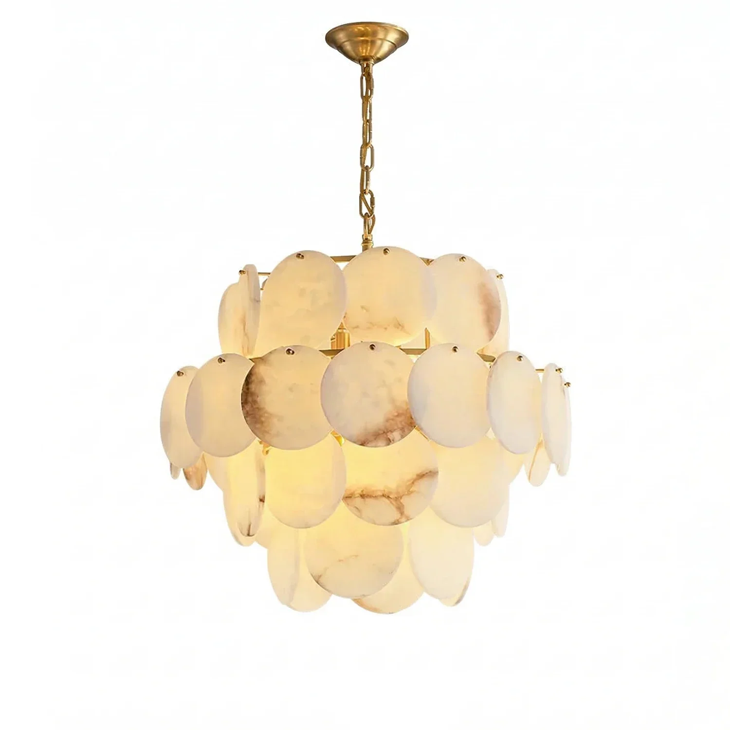 Alabaster Tiered Round Chandelier | wildoxy