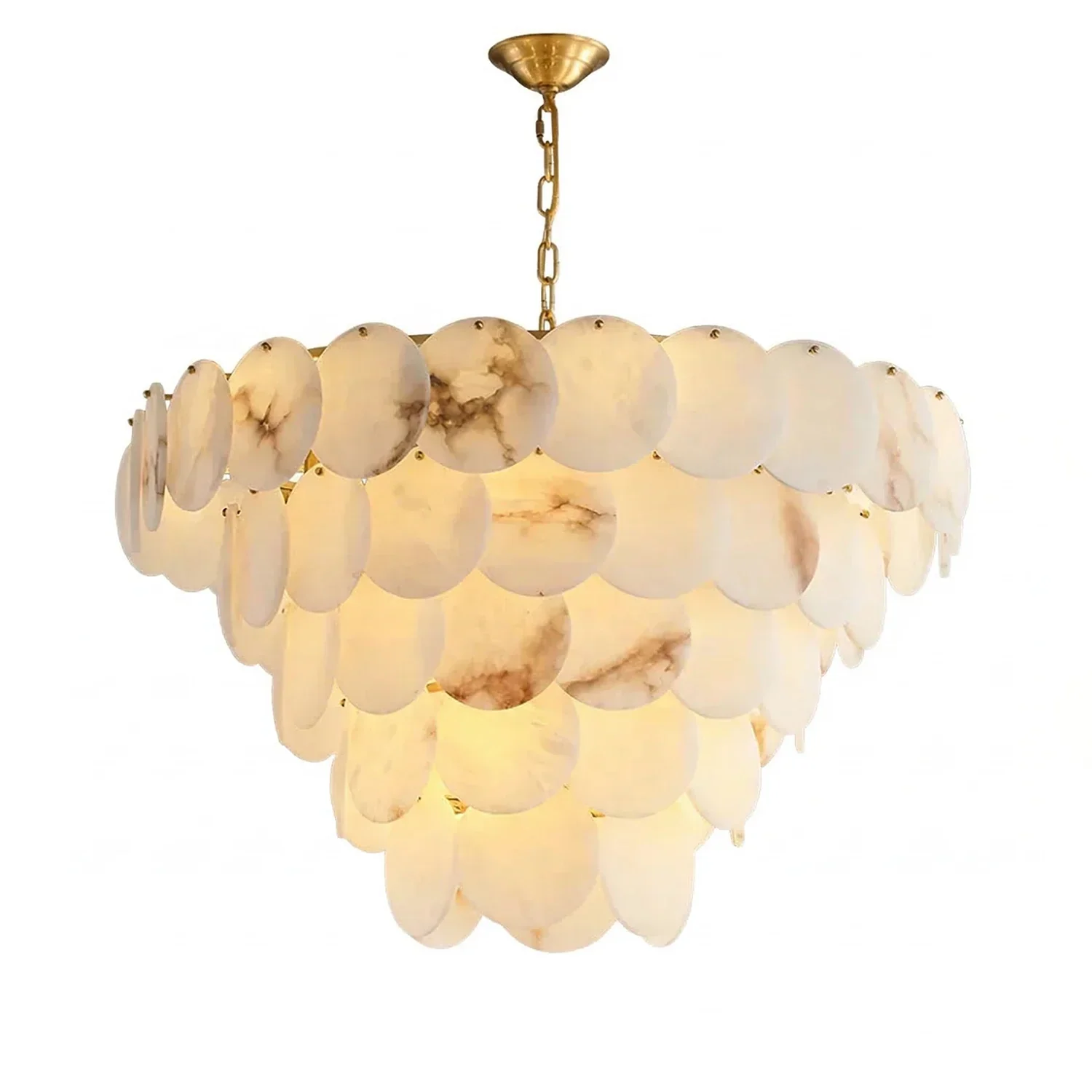Alabaster Tiered Round Chandelier | wildoxy