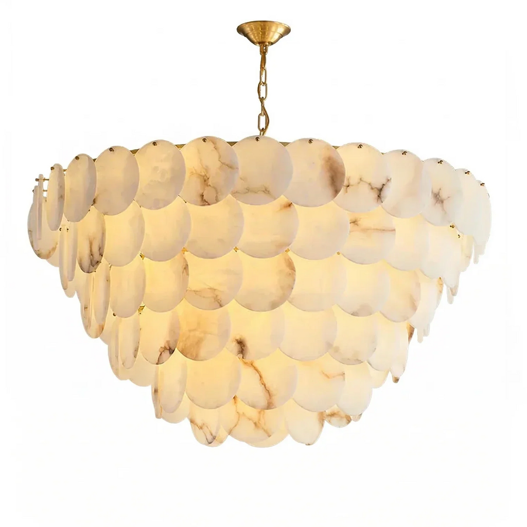 Alabaster Tiered Round Chandelier | wildoxy