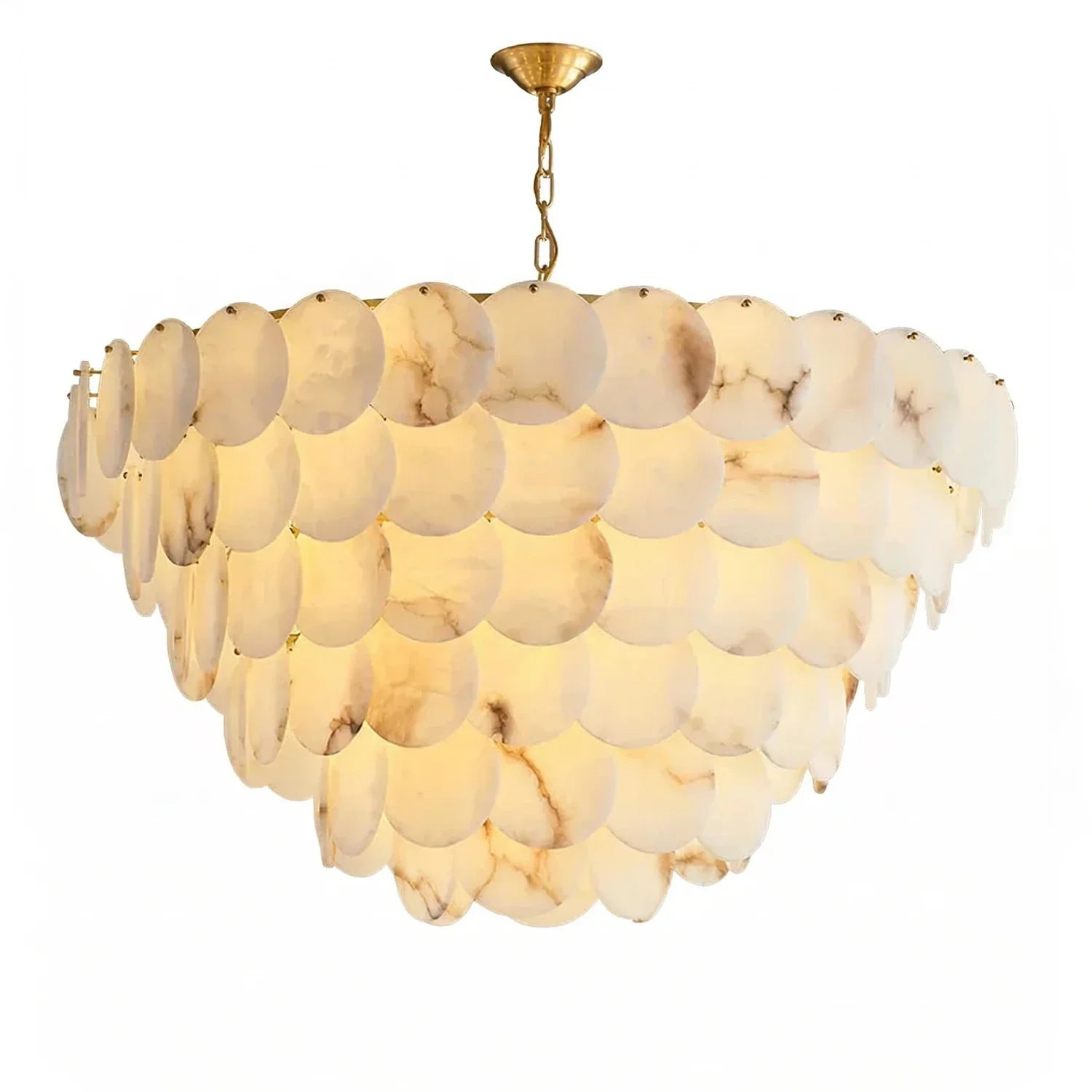 Alabaster Tiered Round Chandelier | wildoxy