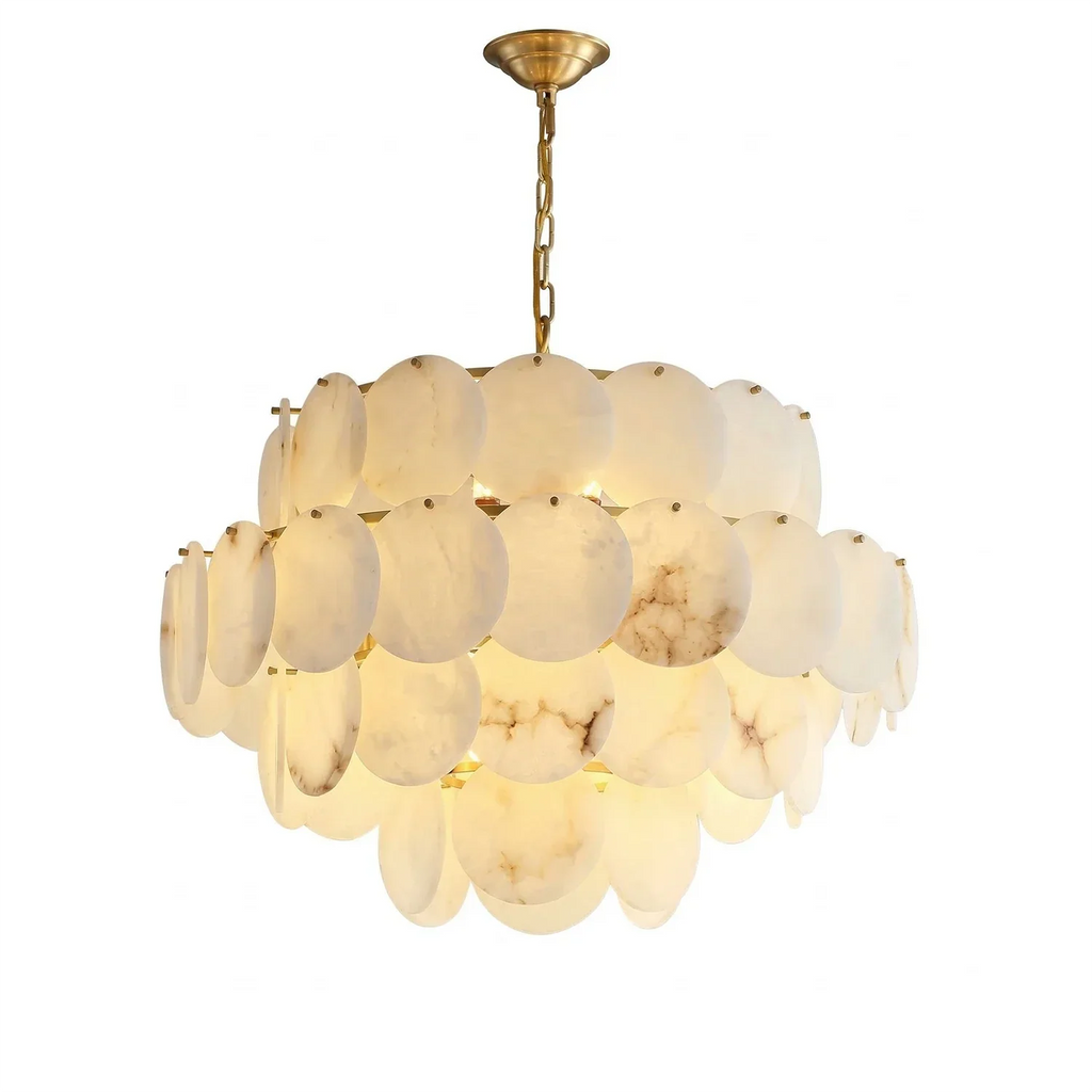 Alabaster Tiered Round Chandelier | wildoxy
