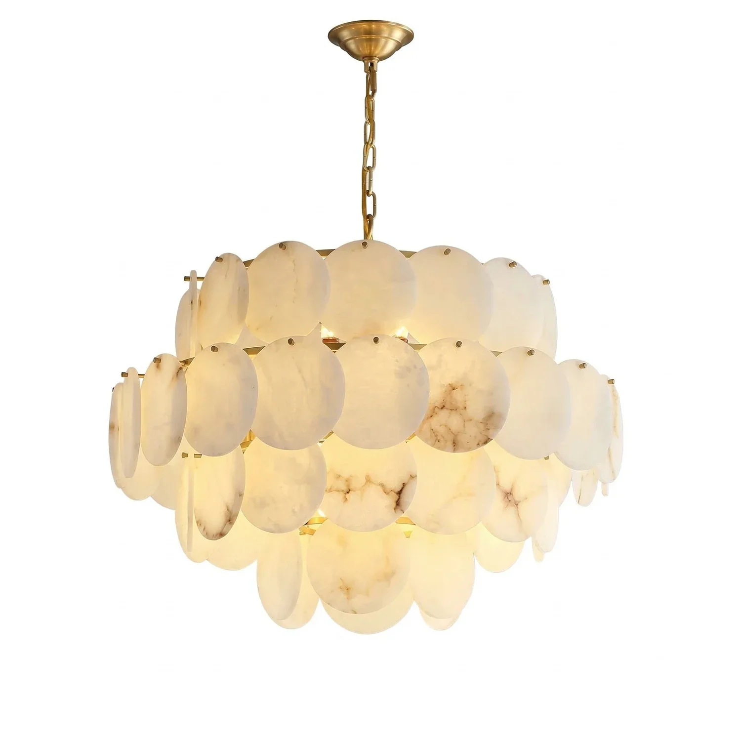 Alabaster Tiered Round Chandelier | wildoxy