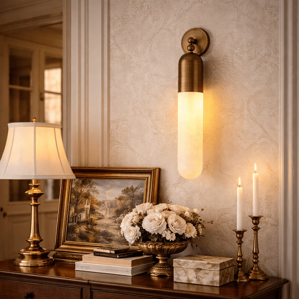 Alabaster Tube Wall Sconce | wildoxy