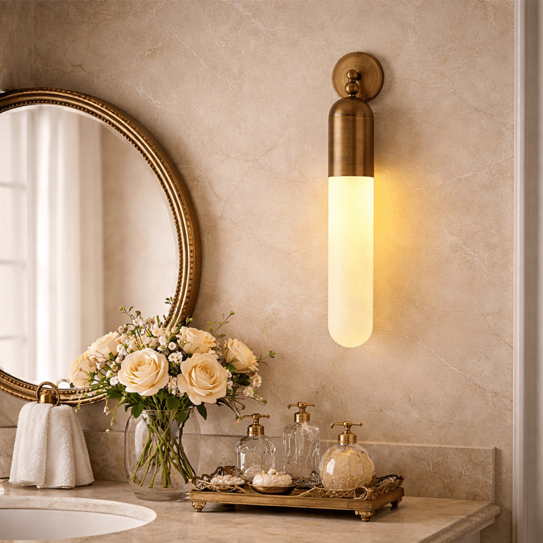 Alabaster Tube Wall Sconce | wildoxy