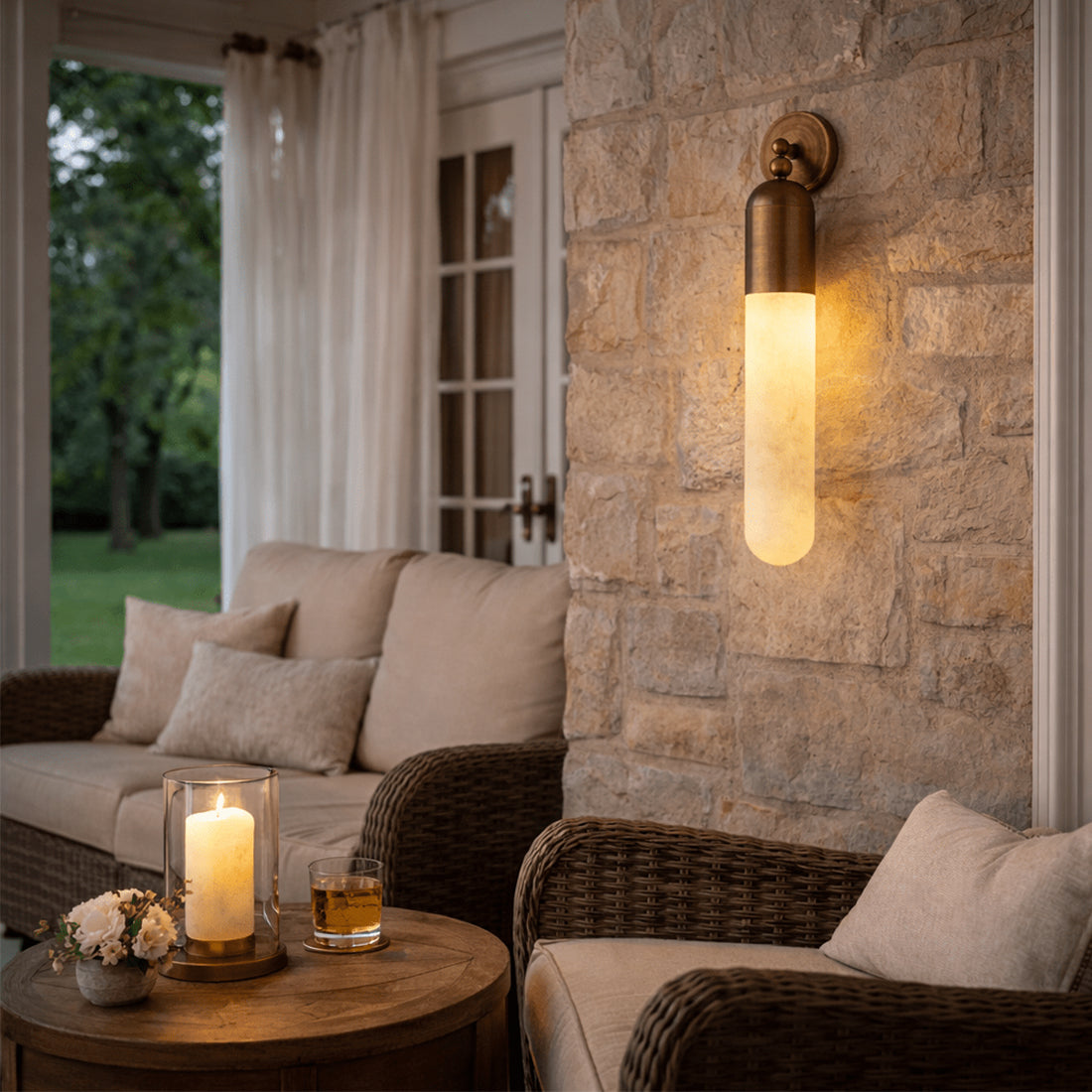 Alabaster Tube Wall Sconce | wildoxy