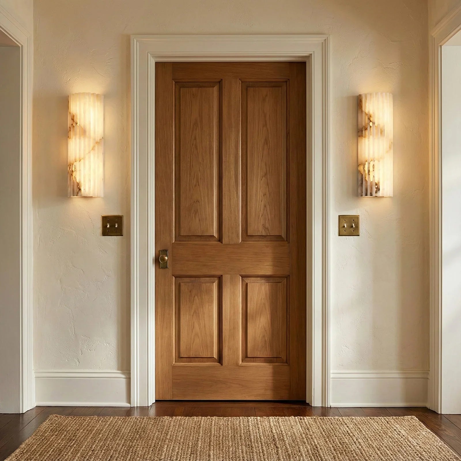 Alabaster Vertical Groove Wall Lamp | wildoxy