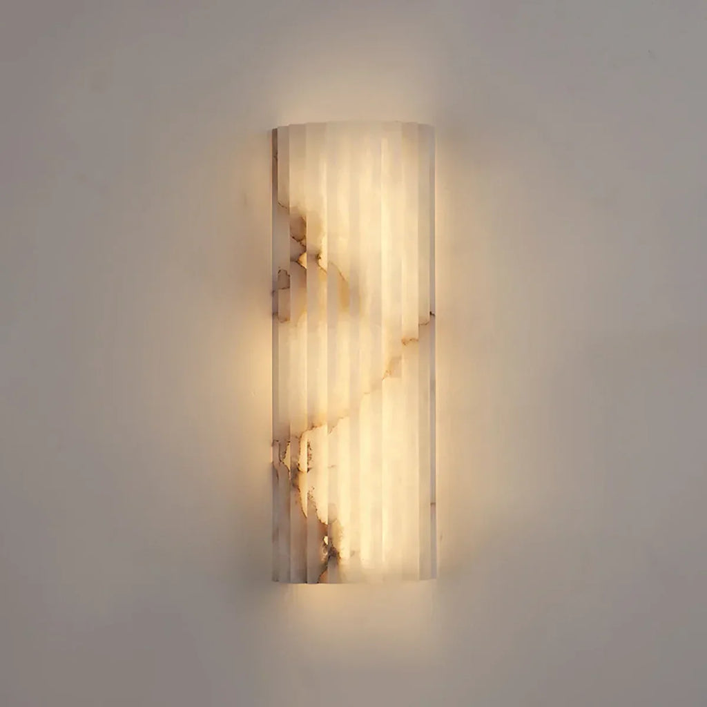 Alabaster Vertical Groove Wall Lamp | wildoxy