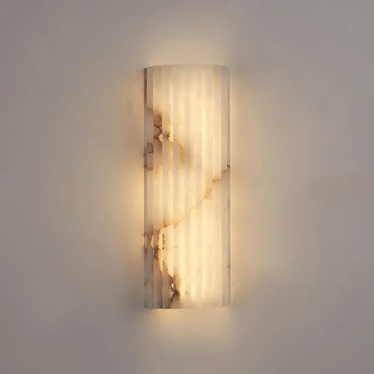 Alabaster Vertical Groove Wall Lamp | wildoxy