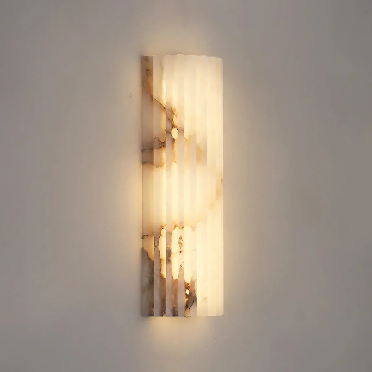 Alabaster Vertical Groove Wall Lamp | wildoxy