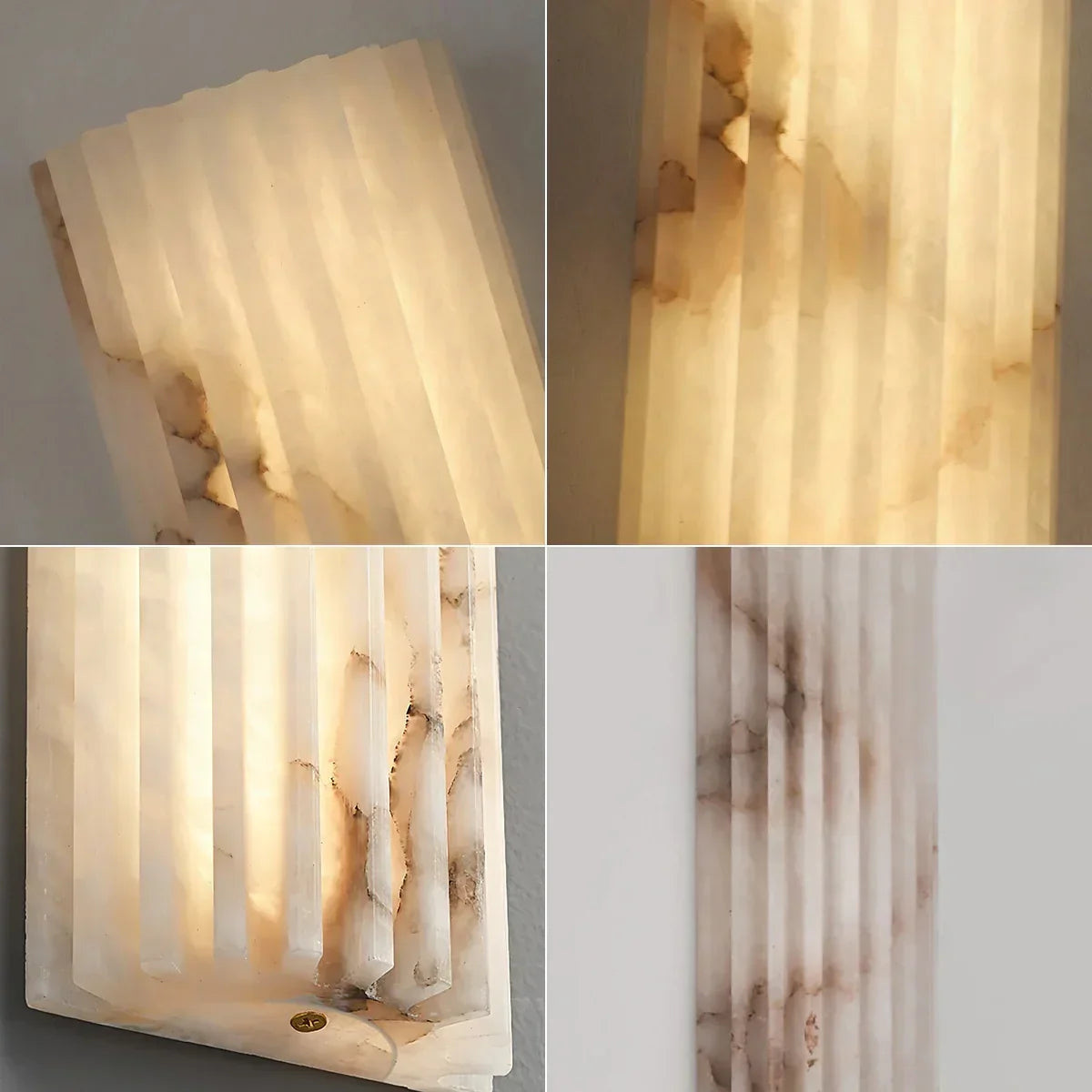 Alabaster Vertical Groove Wall Lamp | wildoxy