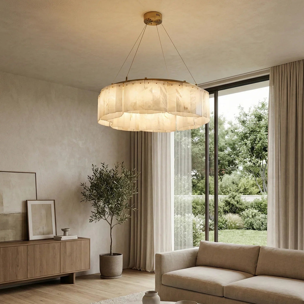 Alabaster Willamette Round Layered Chandelier | wildoxy