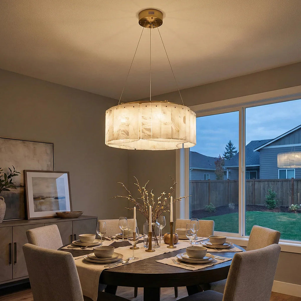 Alabaster Willamette Round Layered Chandelier | wildoxy