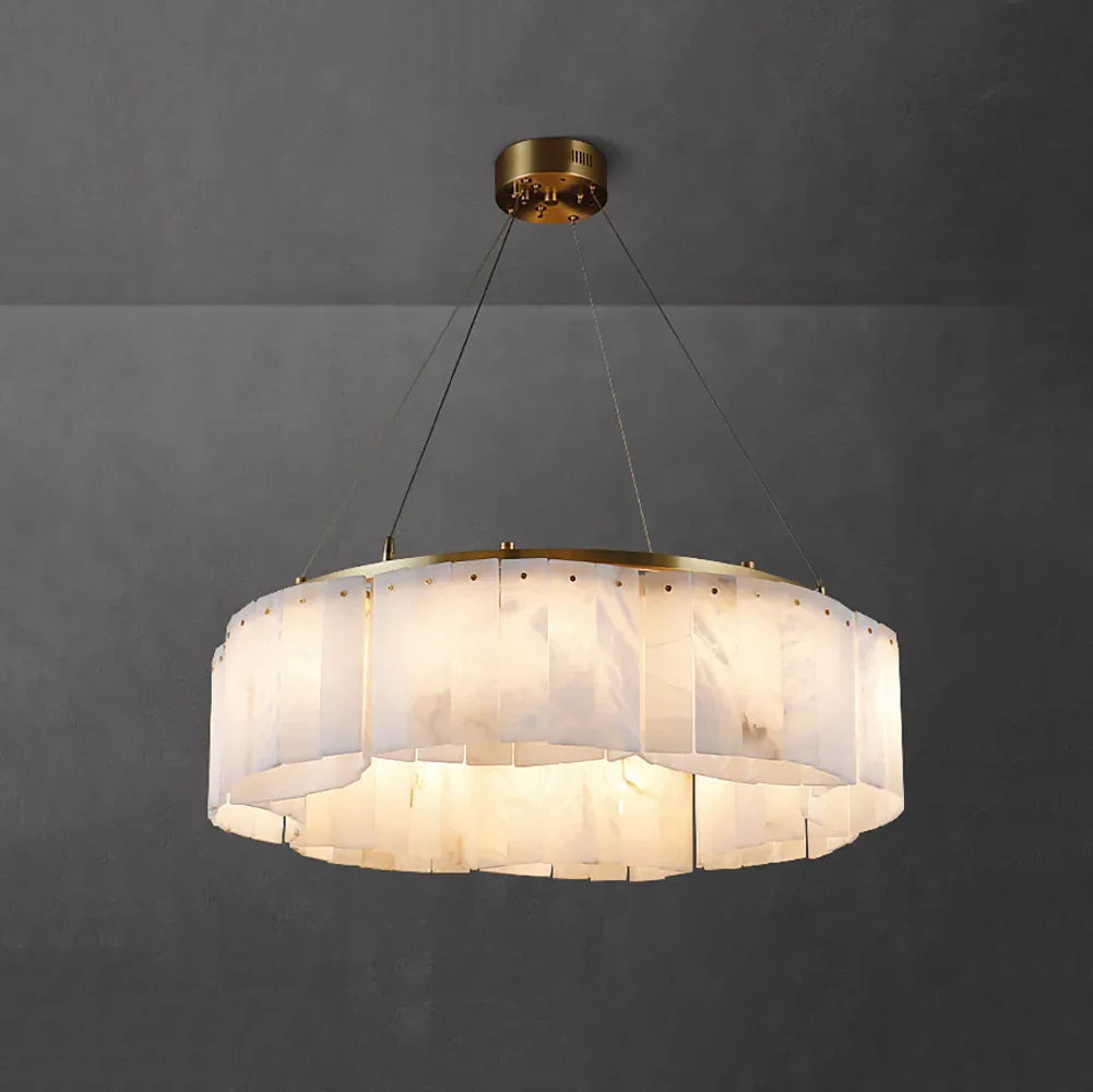 Alabaster Willamette Round Layered Chandelier | wildoxy