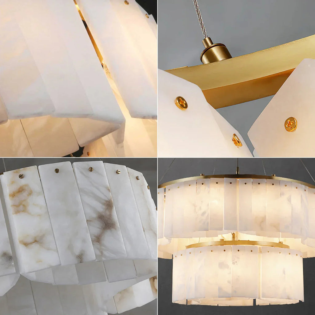 Alabaster Willamette Round Layered Chandelier | wildoxy