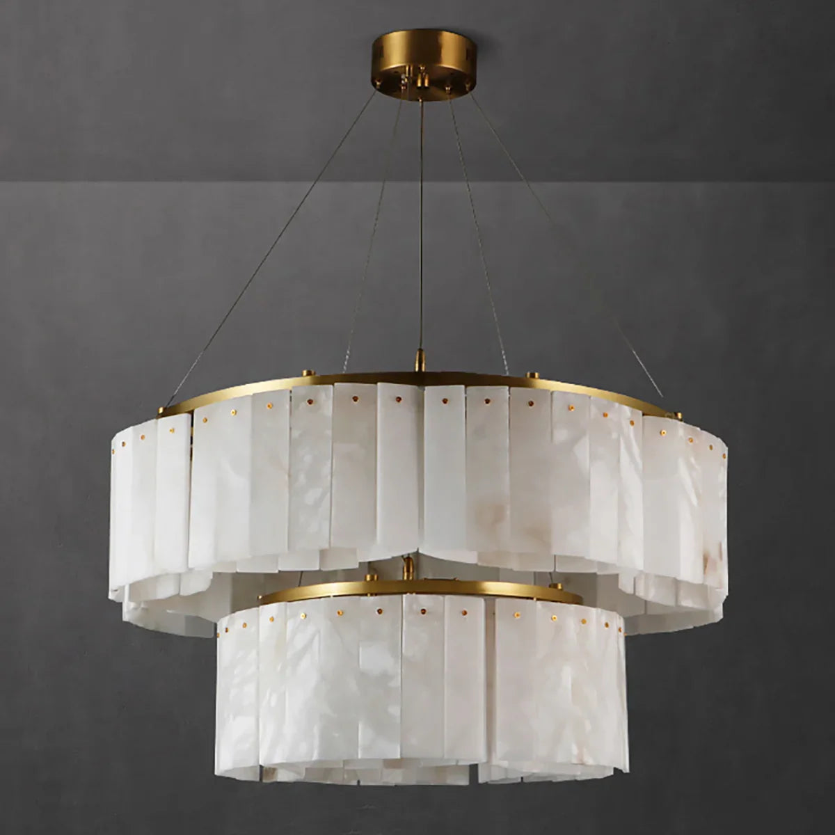 Alabaster Willamette Round Layered Chandelier | wildoxy