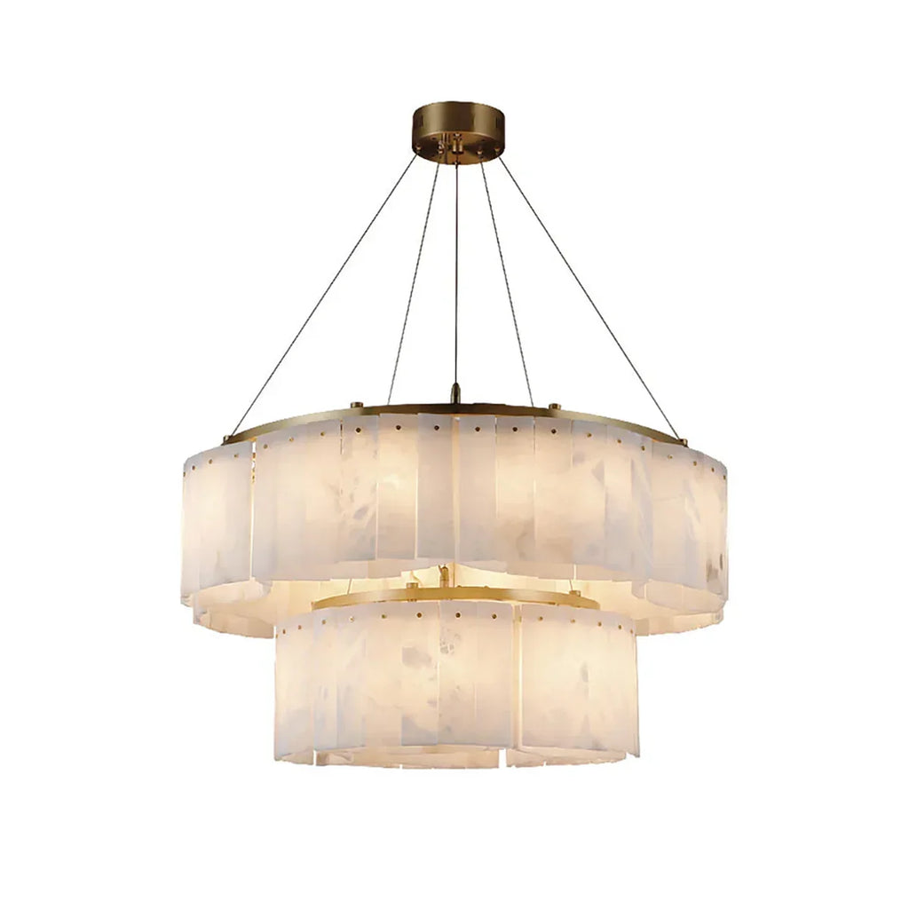 Alabaster Willamette Round Layered Chandelier | wildoxy