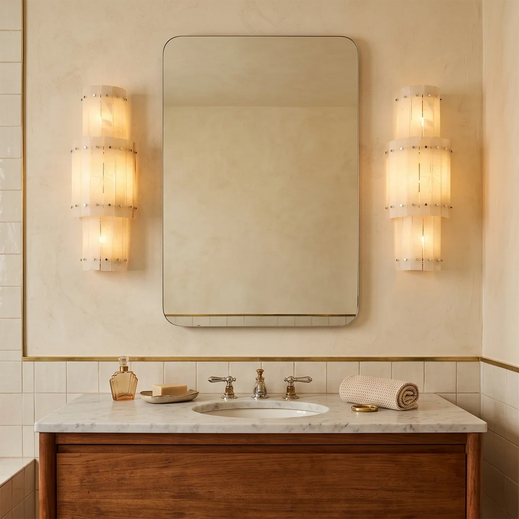 Alaric Alabaster Column Wall Sconce | wildoxy