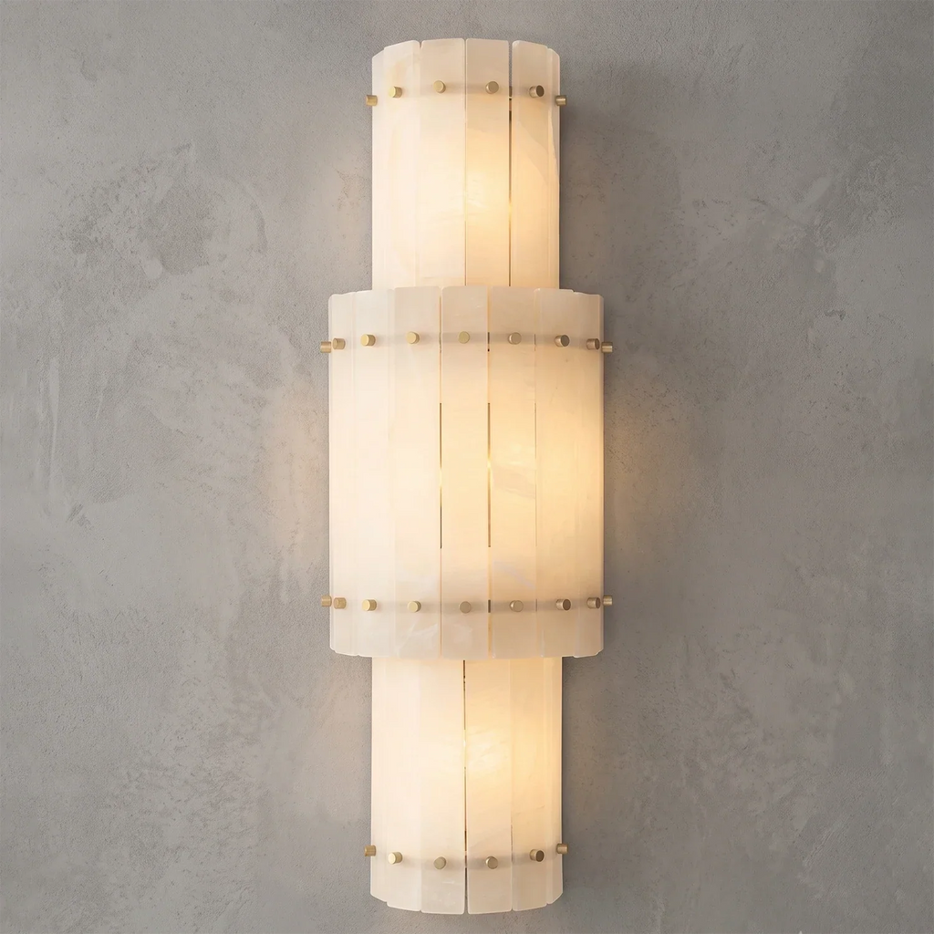 Alaric Alabaster Column Wall Sconce | wildoxy