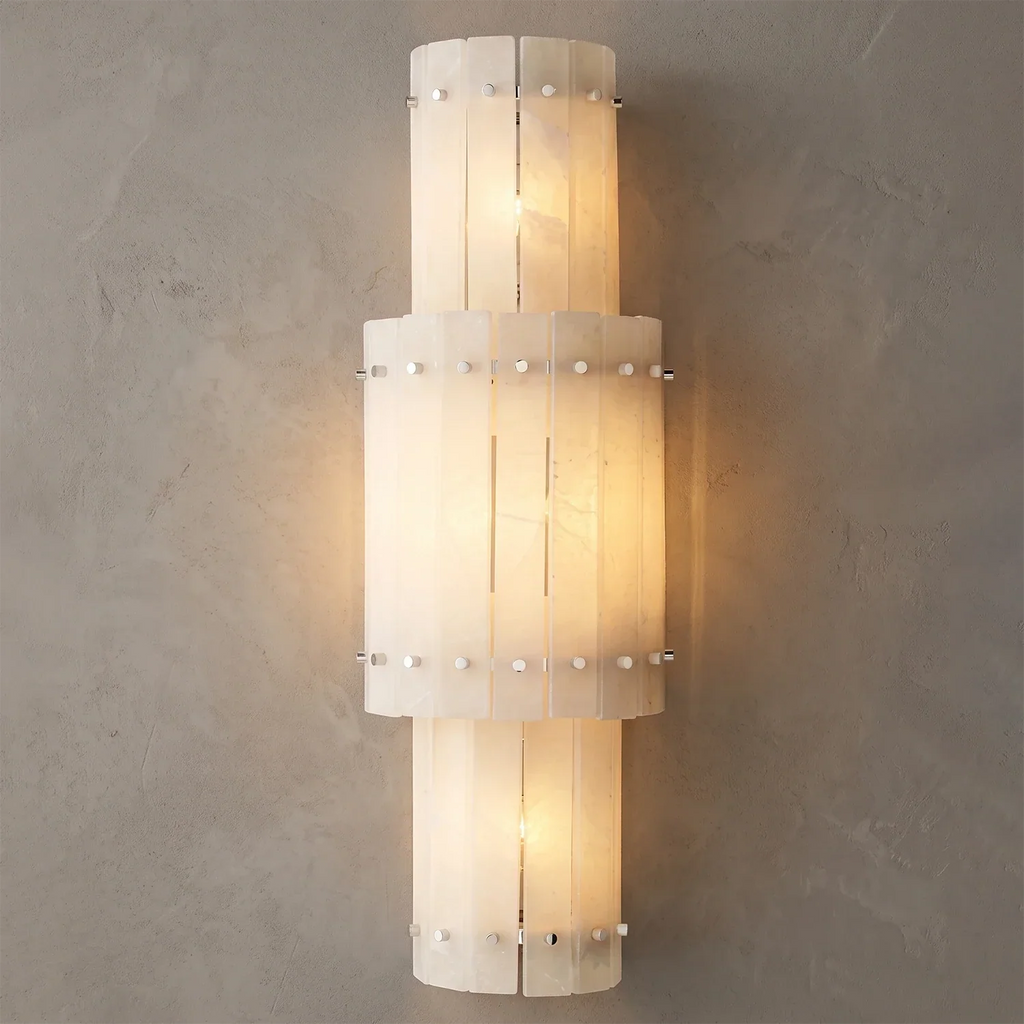 Alaric Alabaster Column Wall Sconce | wildoxy