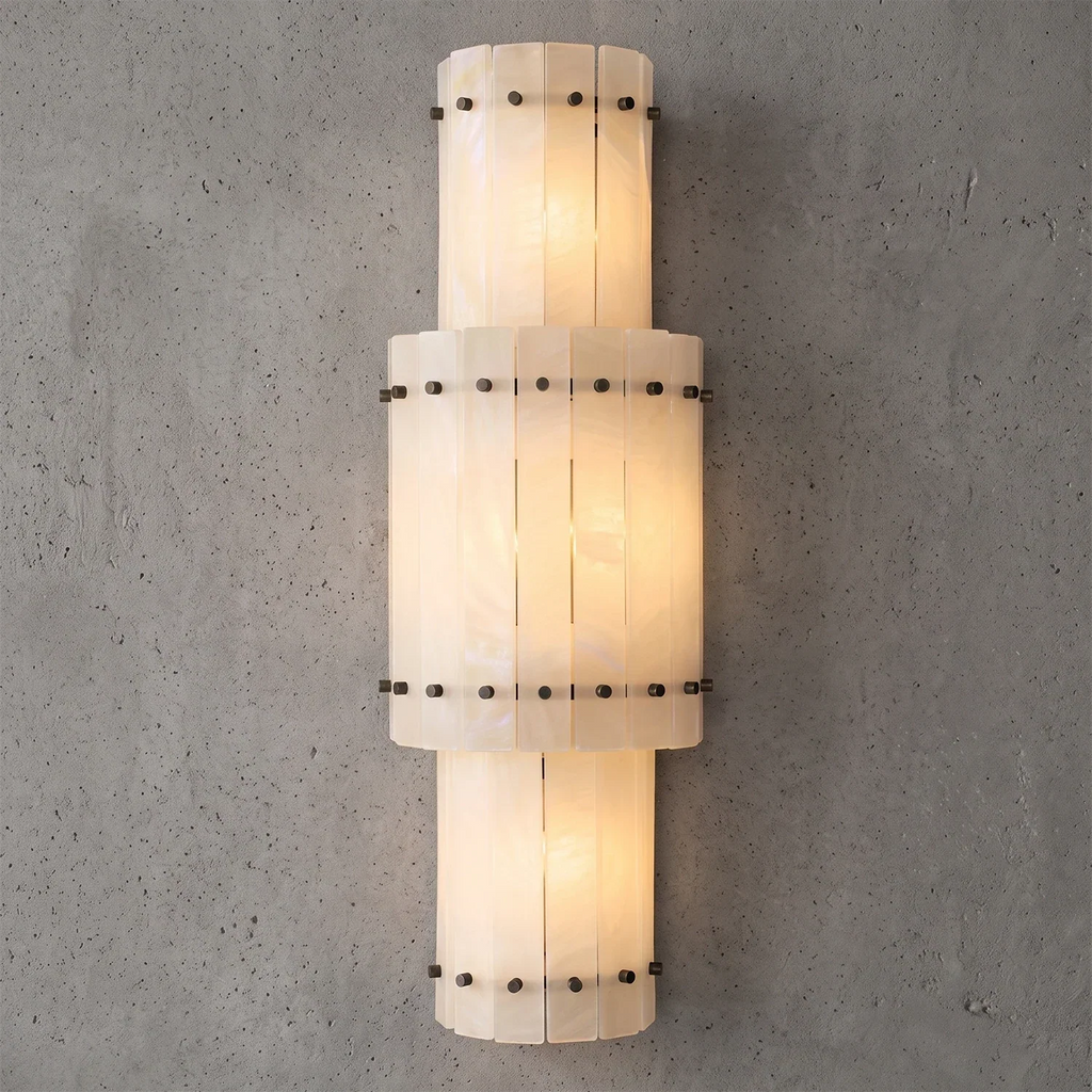 Alaric Alabaster Column Wall Sconce | wildoxy